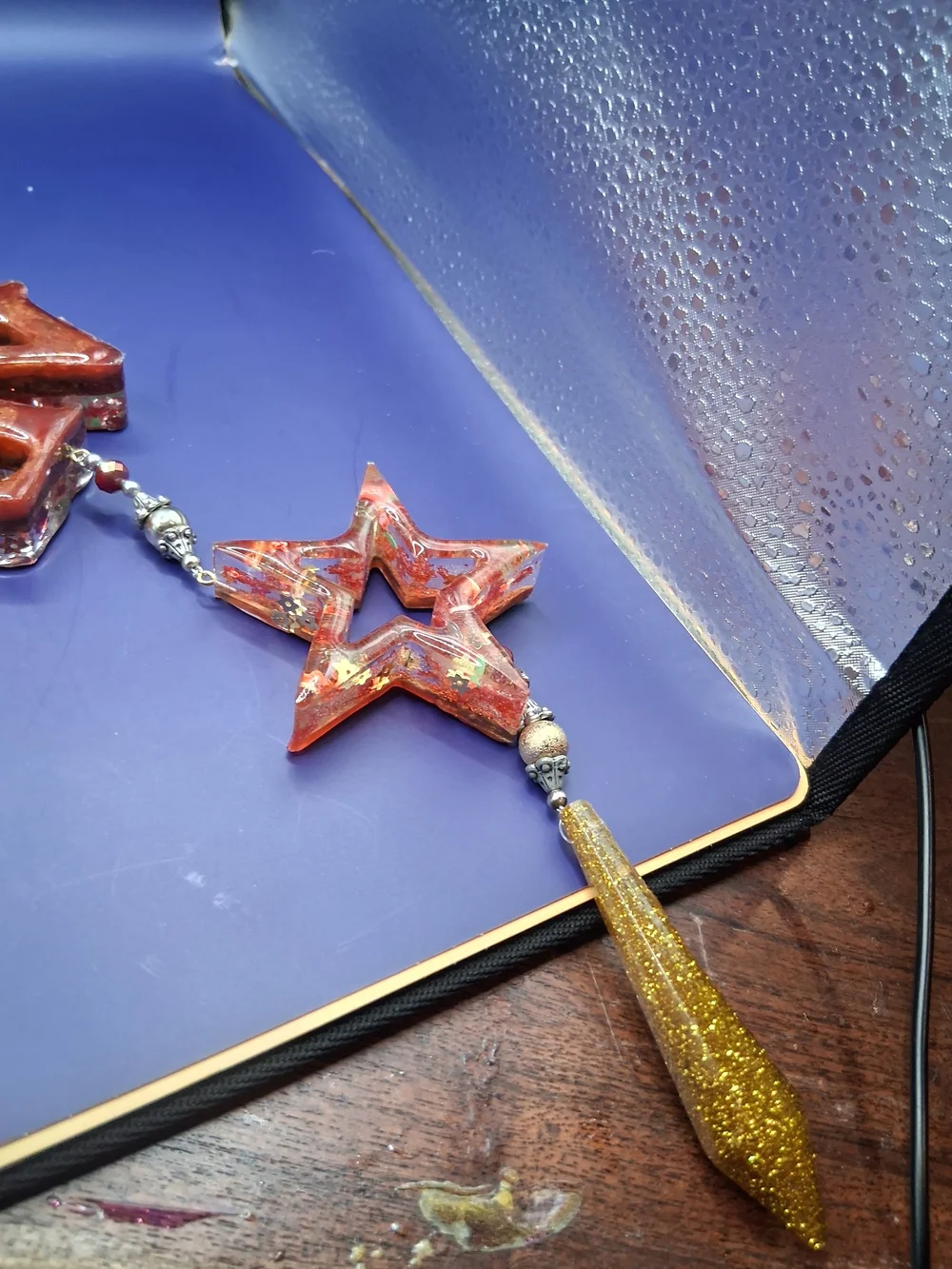 Red Glitter Star Hanging Ornament